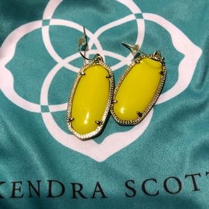 Kendra Scott Elle Style Yellow Earrings